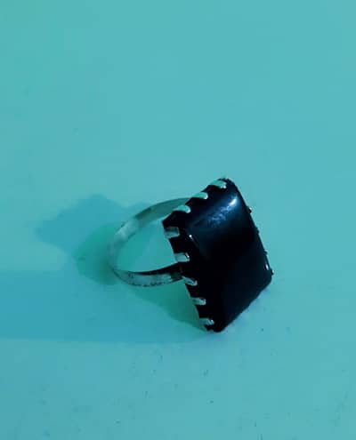 black stone ring  steenles steel