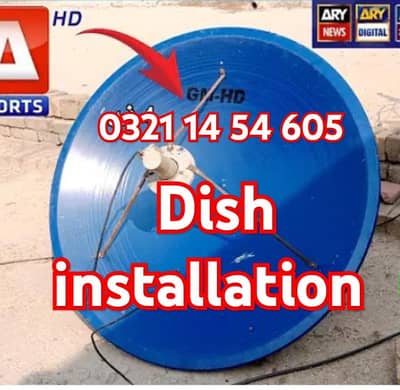 Lahore HD dish antenna tv 032114546O5