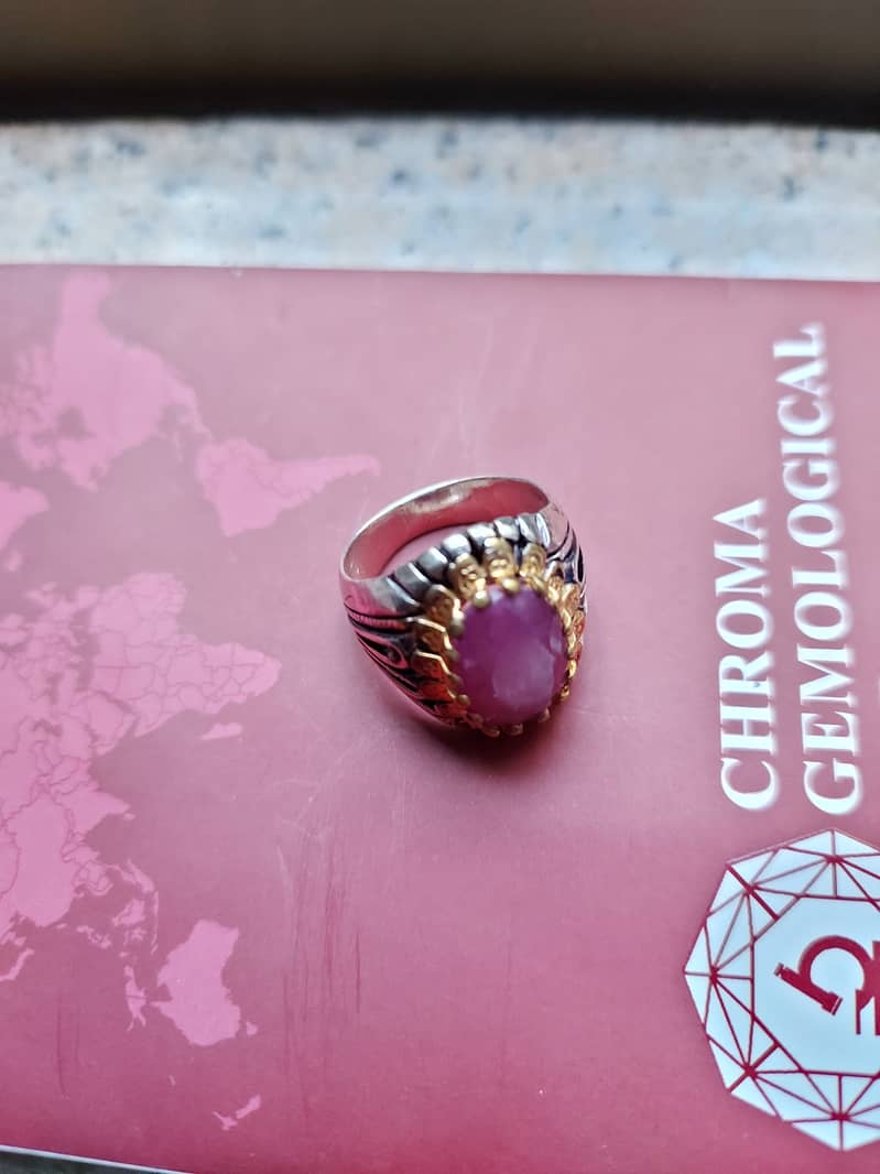 Afghanistan natural ruby ring 0