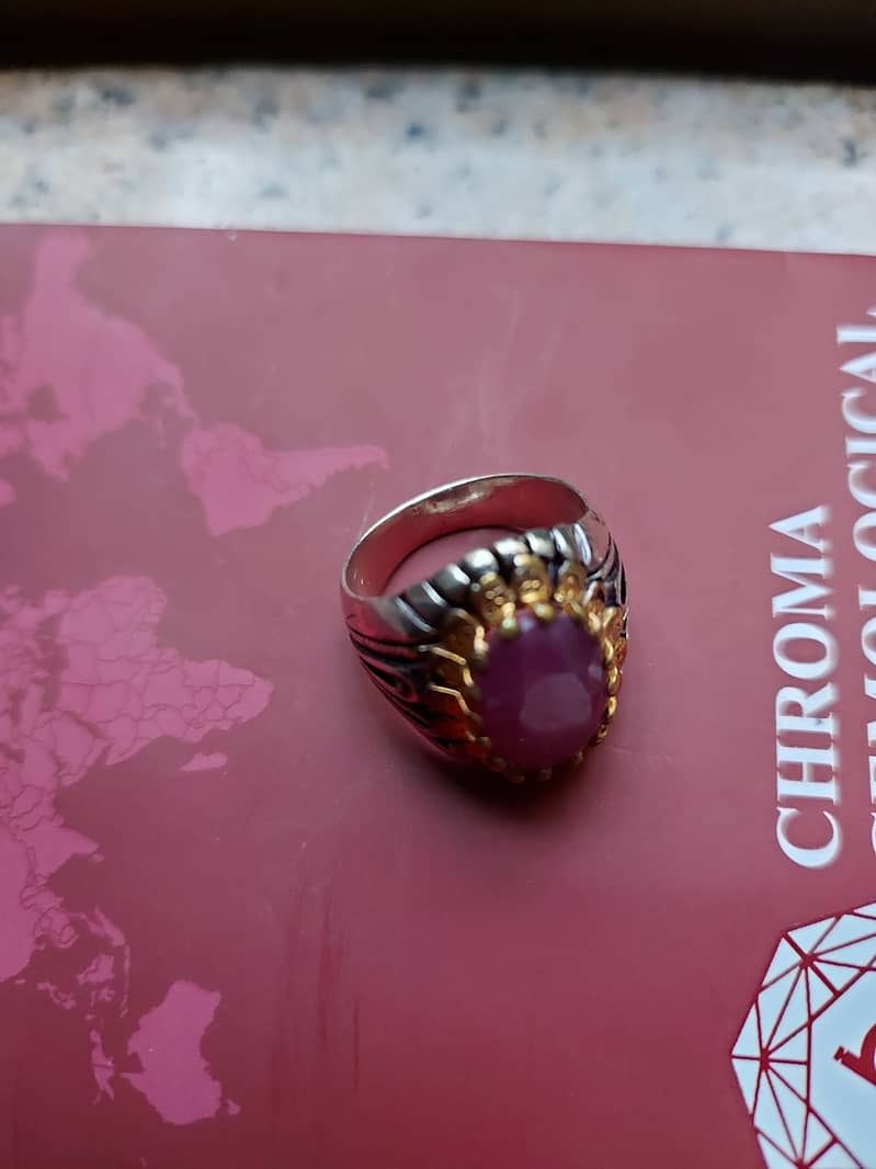 Afghanistan natural ruby ring 1