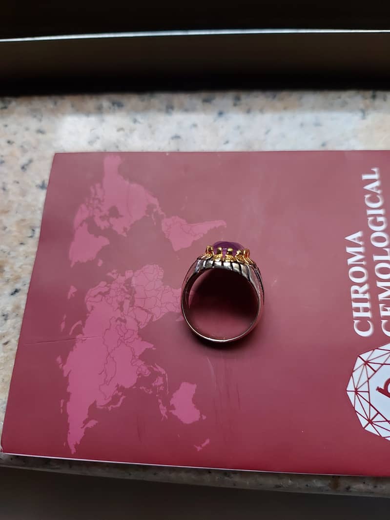 Afghanistan natural ruby ring 3