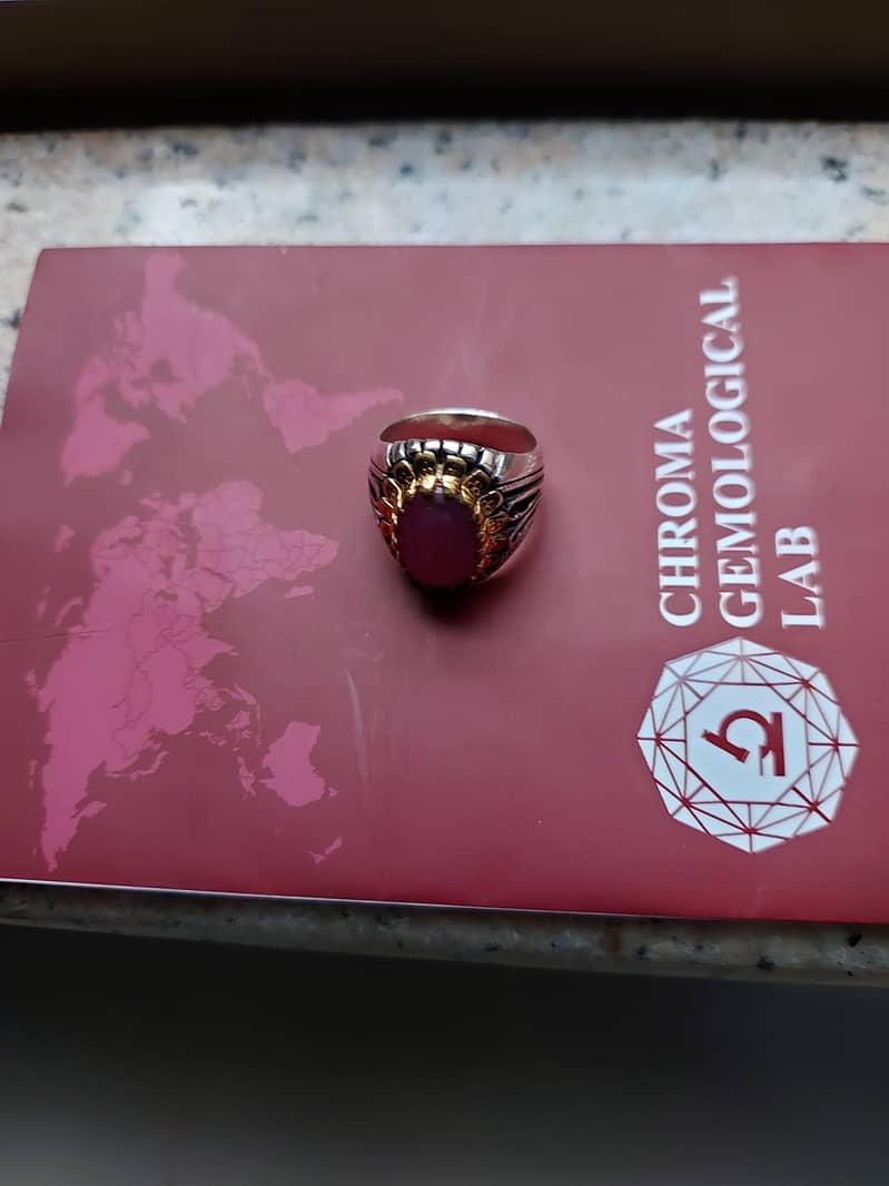 Afghanistan natural ruby ring 4