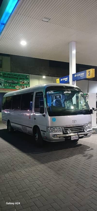 Toyota coaster for rent tour and treval