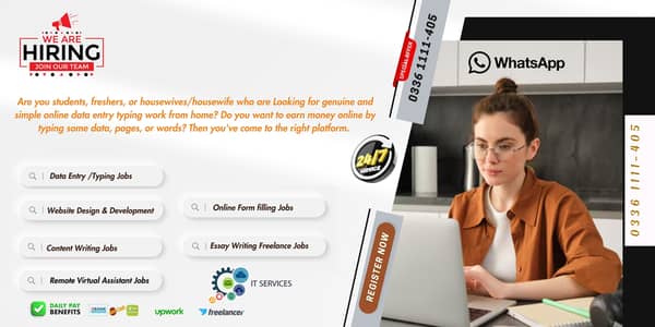 Online Earning | Free Lancing | Work from Home  Male Female Seats Avai