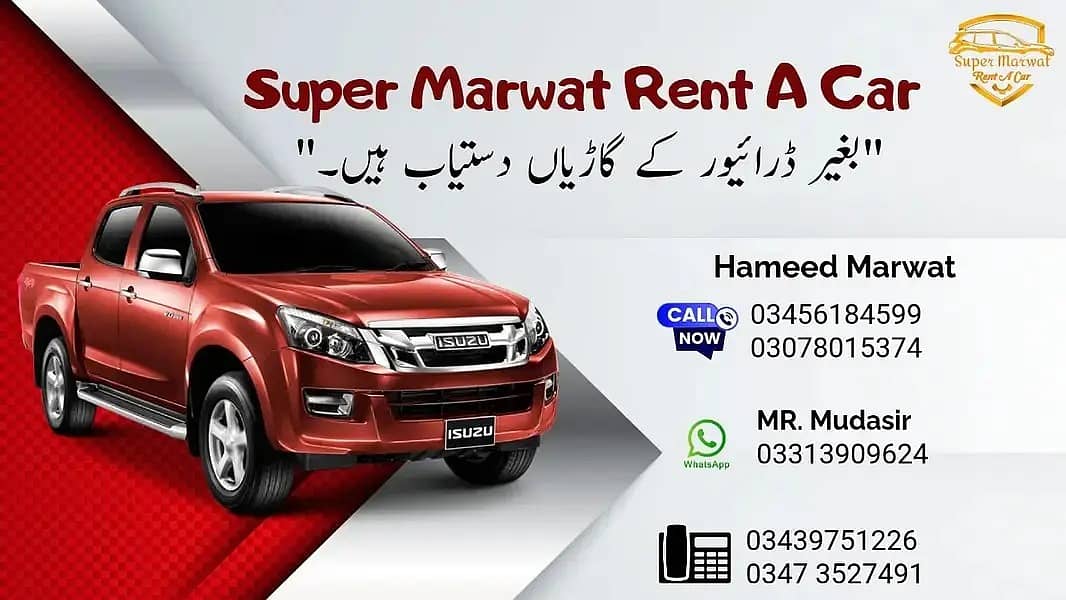 Rent a car | Car Rental one way drop to All Pakistan |Travel & tourism ...