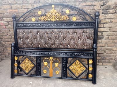 Double bed (iron made), without mattress.