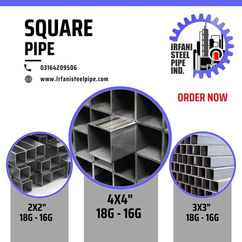 MS Rectangular/Square Pipe -MS Square/Rectangular Pipes 0