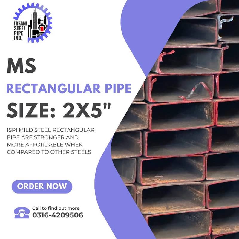 MS Rectangular/Square Pipe -MS Square/Rectangular Pipes 2