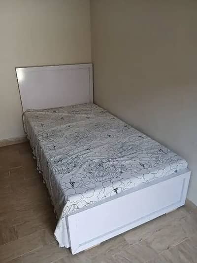 Single Bed with Matress and 2 Door Cupboard