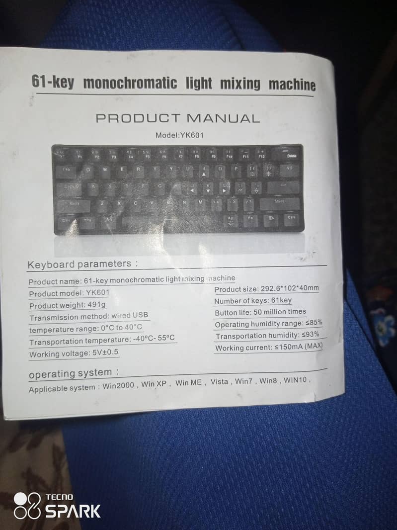 YK601 60% Gaming Keyboard - Computer Components - 1109140685