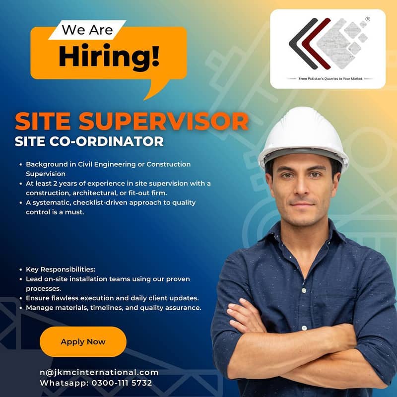 Site Supervisor (Marble & Construction Projects) 0