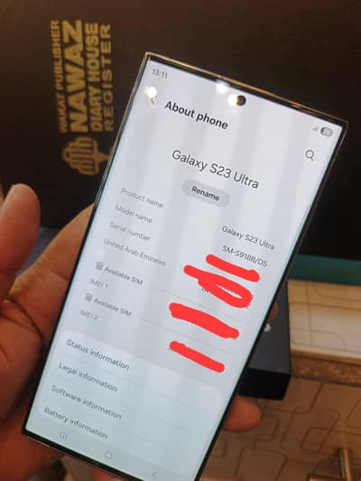 Galaxy S23 ultra, 256gb, Oficial PTA, only call 03174359182