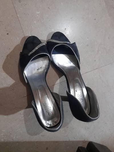 Black Velvet Pencil Heel