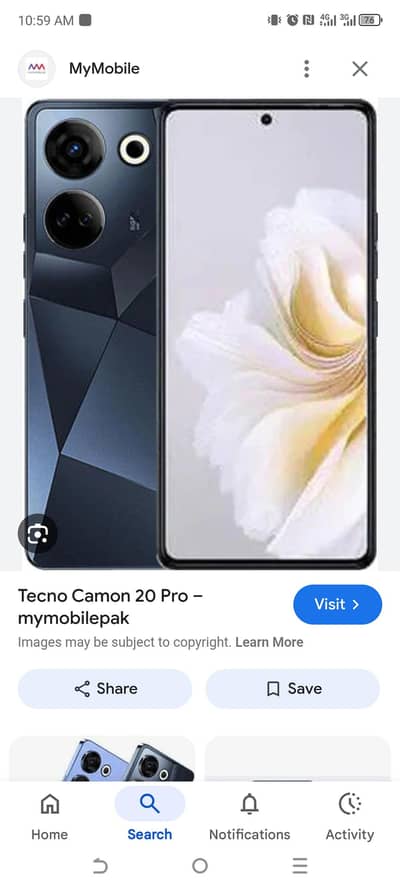 Tecno Camon 20 Pro  Dabba Pack