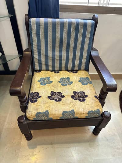 5 seater wooden sofa