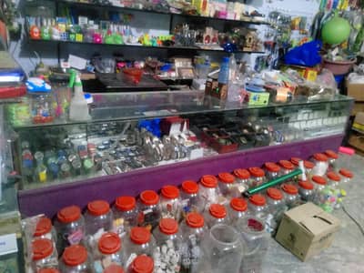 shop glass display counter