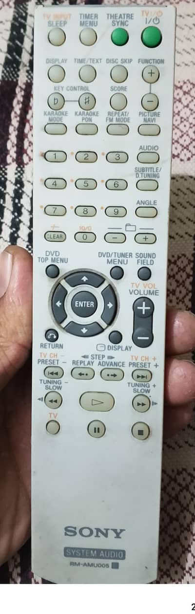 Sony sound system original remote control