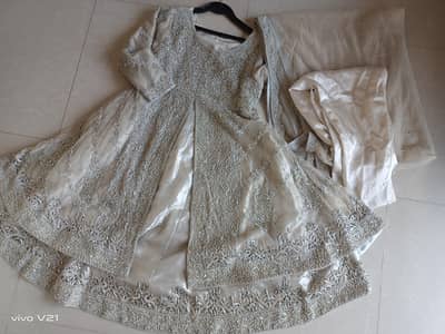 Mohsin Sons Rawalpindi  work  bridal dress with bridal bag