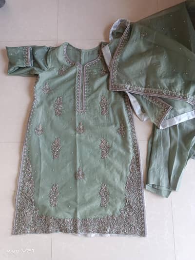 Mohsin sons Rawalpindi handwork  embroidered formal dress size (M-L)