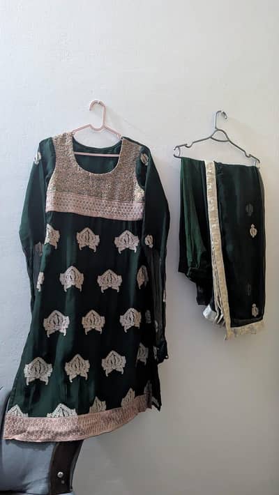 3piece embroided suit  mehndi event