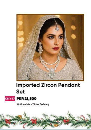 importanted Zircon Pendant  Set