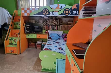 Bunk bed for children and adults with accessories