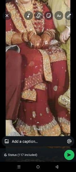 mahroon barat sharara full heavy work