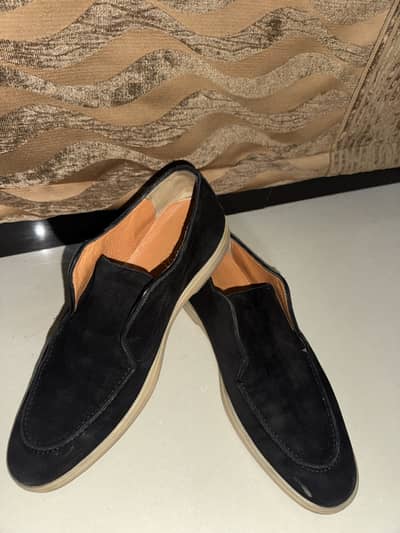 Suede branded loafers  high on top Alberto billini