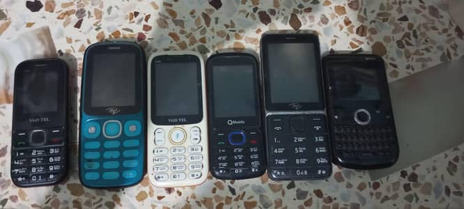 6 Qty Of Mobile Phones Different Brands