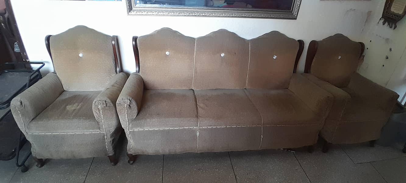 solid wooden sofa n showcase 0