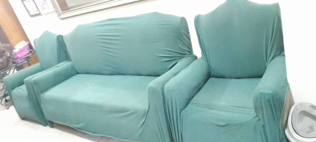 solid wooden sofa n showcase 1