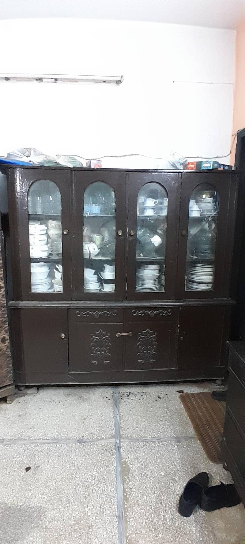 solid wooden sofa n showcase 8