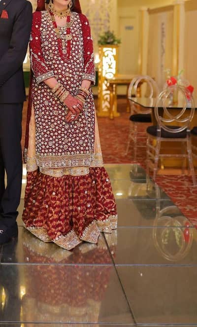 Farshi garara Bridal dress.