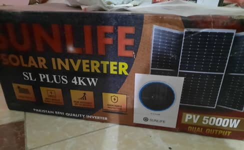 Sunlife SL Plus 4Kw Hybrid Inverter PV5000 in warranty Ph:03457741641