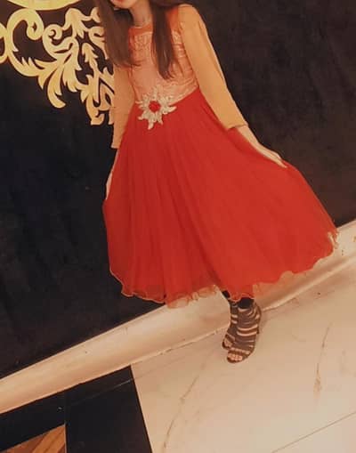 teenage girls net frock cum maxi