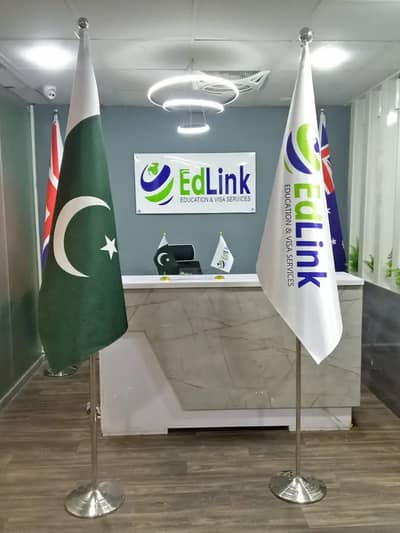 Pakistan Flag & Pole for office – PKR 10,000 coustom logo flag aviable
