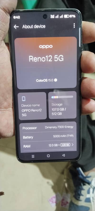 reno12  5g 12/512 everything is ok condition is 1p/10 with box charger