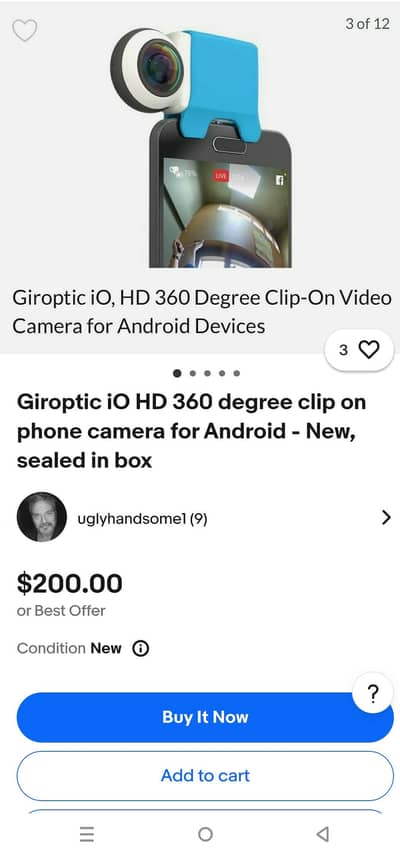 Giropatic IO 360 degree camera for iPhones ipad iPod