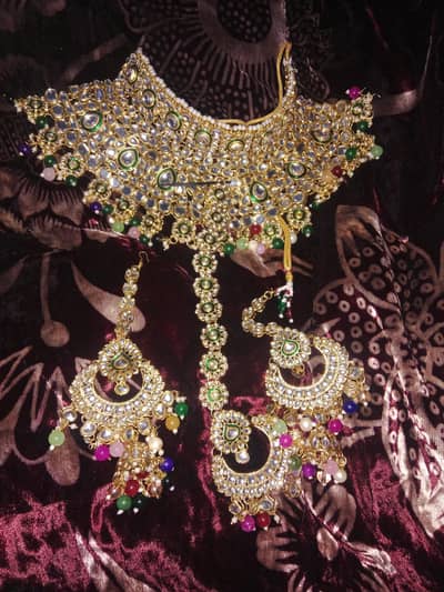 Kundan bridal set full heavy beautiful by sale