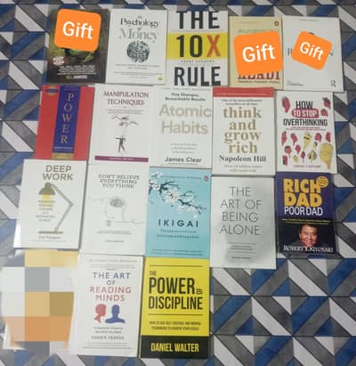 14 best selling books and 3 books as a gift.