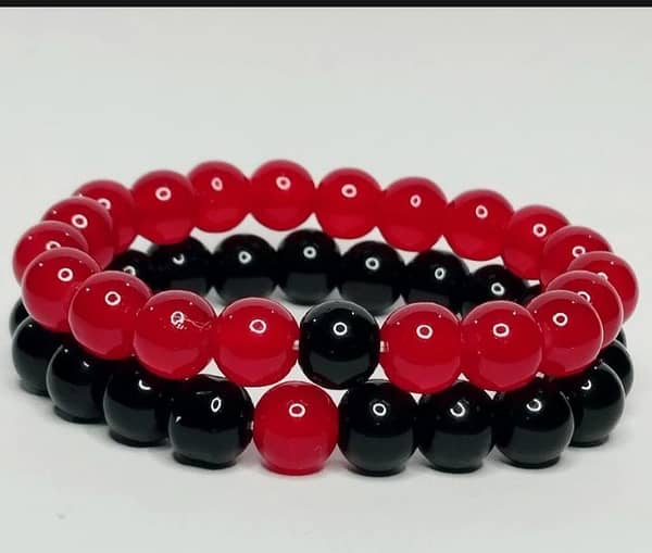 Black & Red Bracelets Pair  | Premium Quality Bracelet Pair