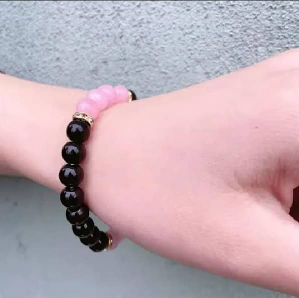 1 Pcs Black And Pink Bracelets For Girls | Beautiful Style Bracelet
