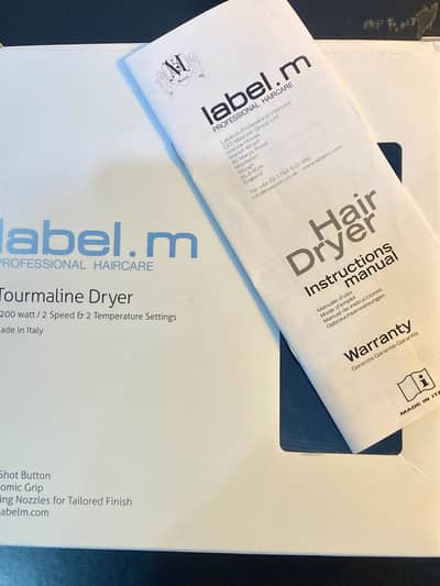 label. m Hair Dryer