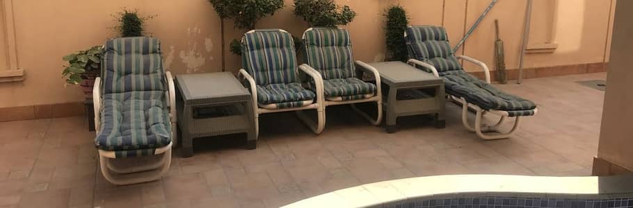 Pool chair & Garden umbrella For Sale.