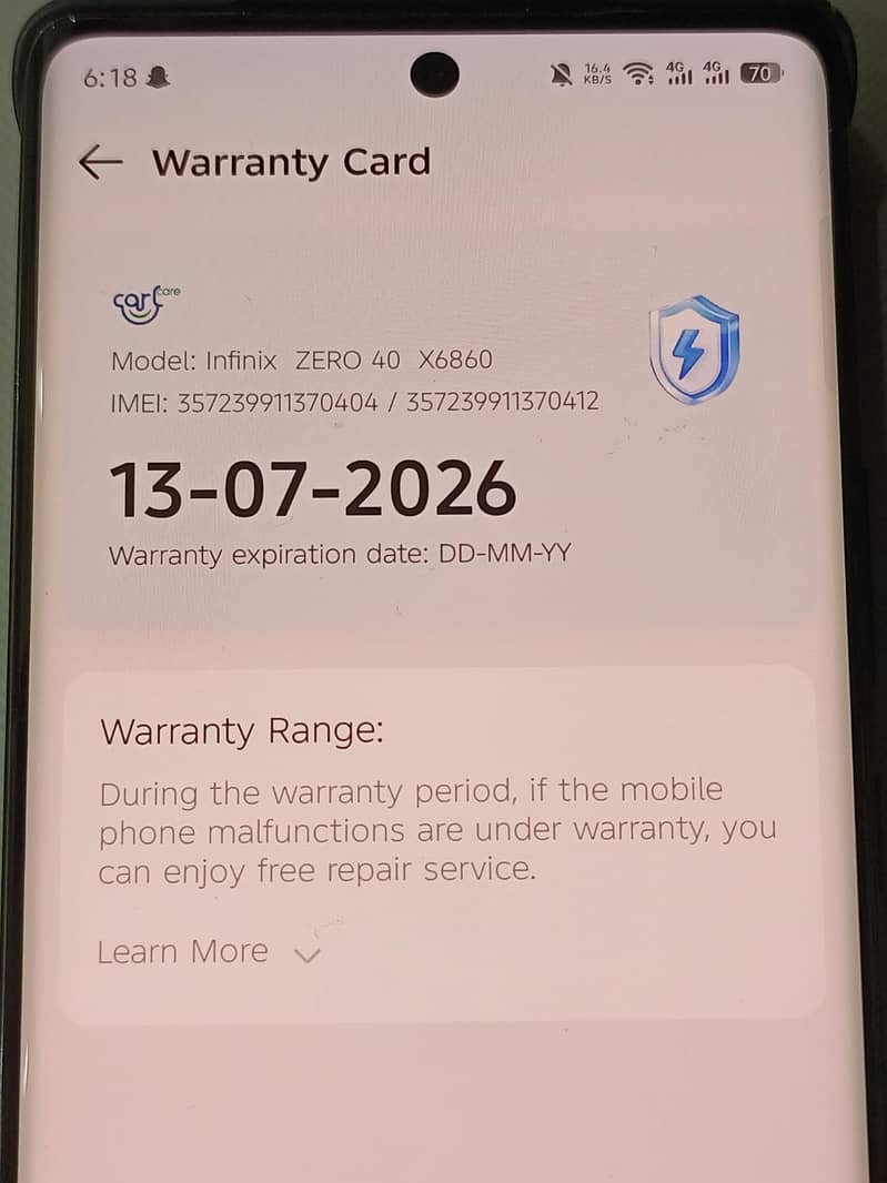 Infinix Zero 40 4