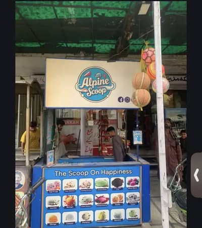Counter with freezer Icecream Business