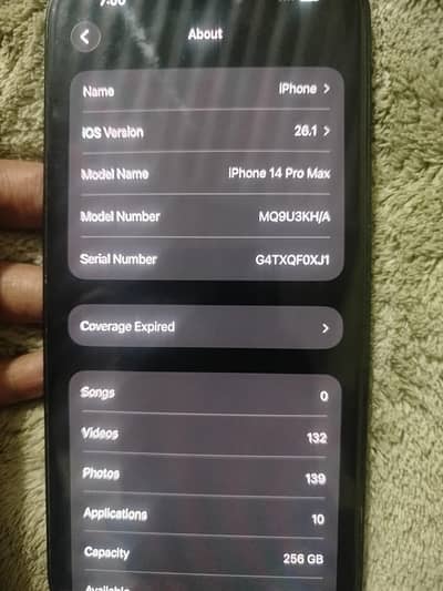 I'm selling my I phone 14 pro max 256 memory 85% health