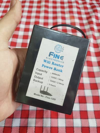 WiFi Router UPS Power Bank 12V – 4/5 Hours Backup Routers Fiber Device