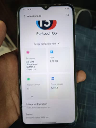 Vivo y 51s All ok No any Issues  Read description