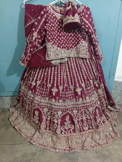 Royal Burgundy/Maroon Bridal Dress